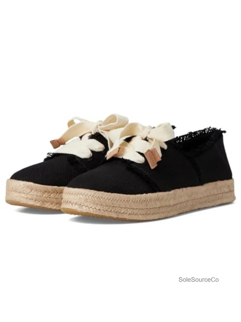 TOMS Carolina Lace-Up Espadrille Women's Casual Cotton Platform Shoes